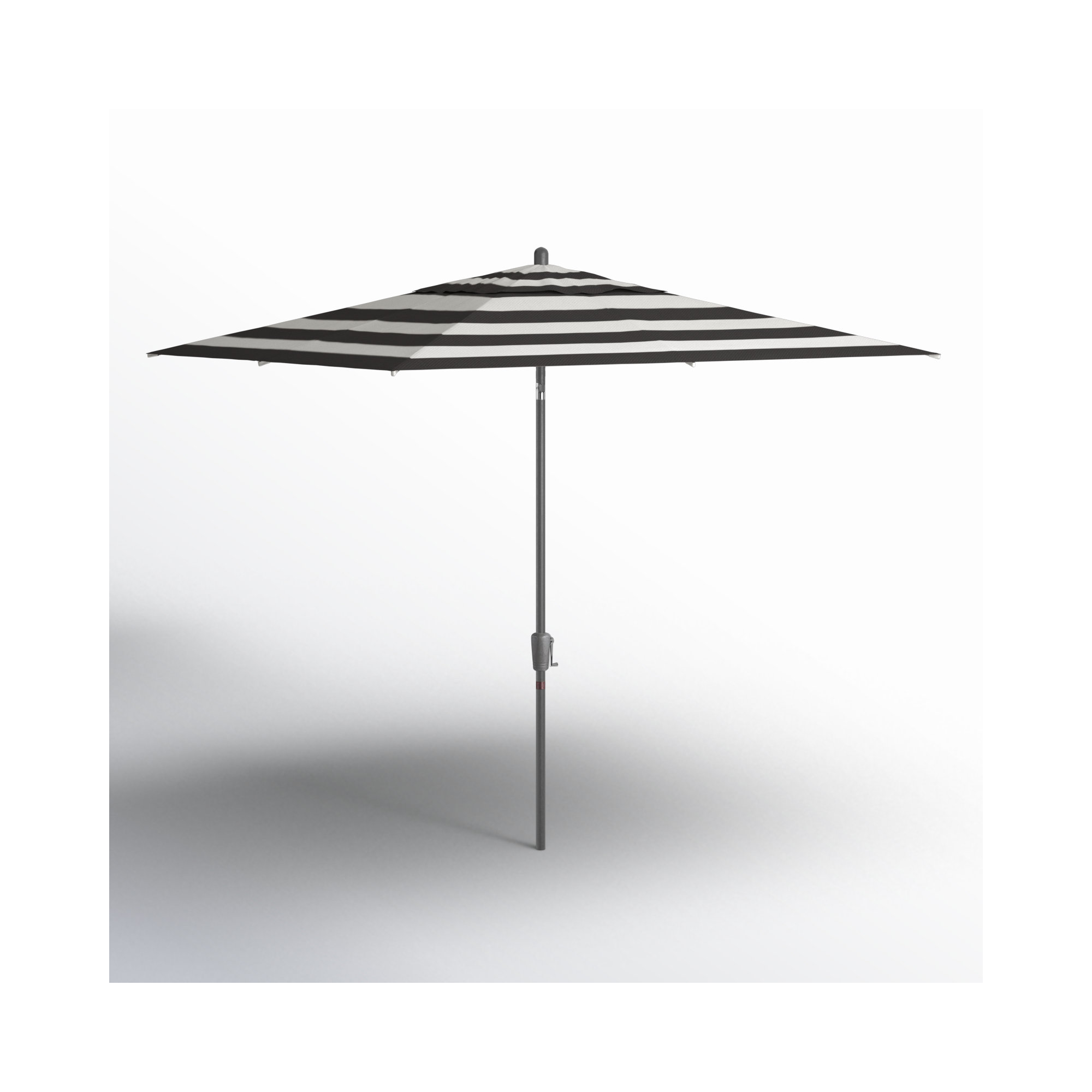 Natalie 103'' Outdoor Umbrella, Black Stripe Sunbrella®, Starring Gray