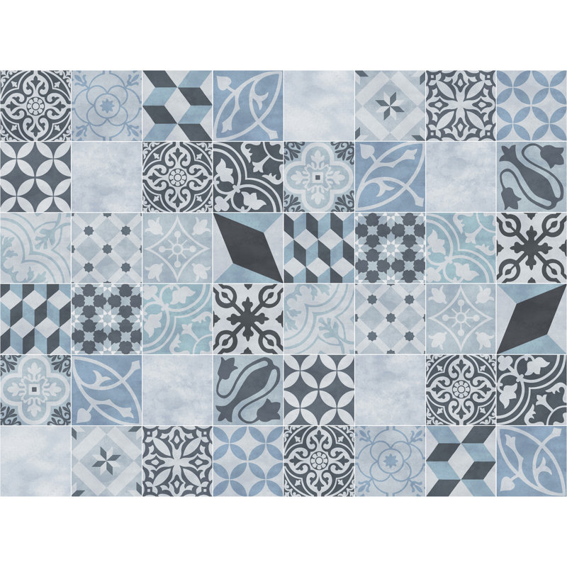 Scarlett Vinyl Machine Printed Area Rug, Rectangle 3'3.4" x 4'4.4"