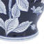 Vase Chinoiserie en grès céramique à motif floral 9 po bleu et blanc pour le bureau à domicile