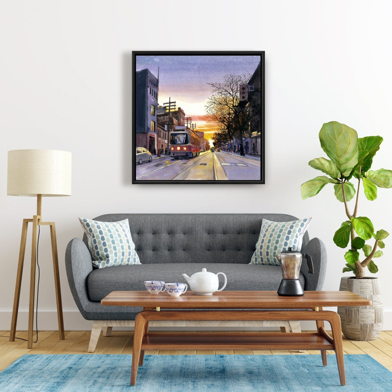Coucher de soleil sur Toronto, reproduction sur toile