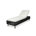 Coussin blanc / cadre noir
