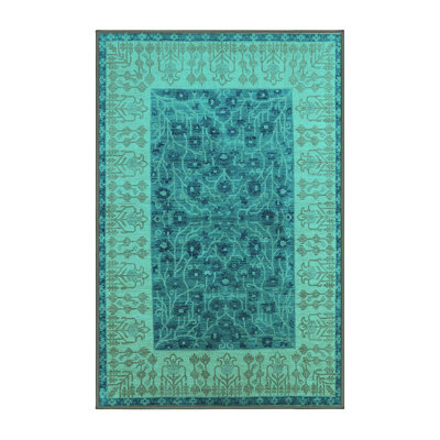 Tapis bleu / bleu sarcelle