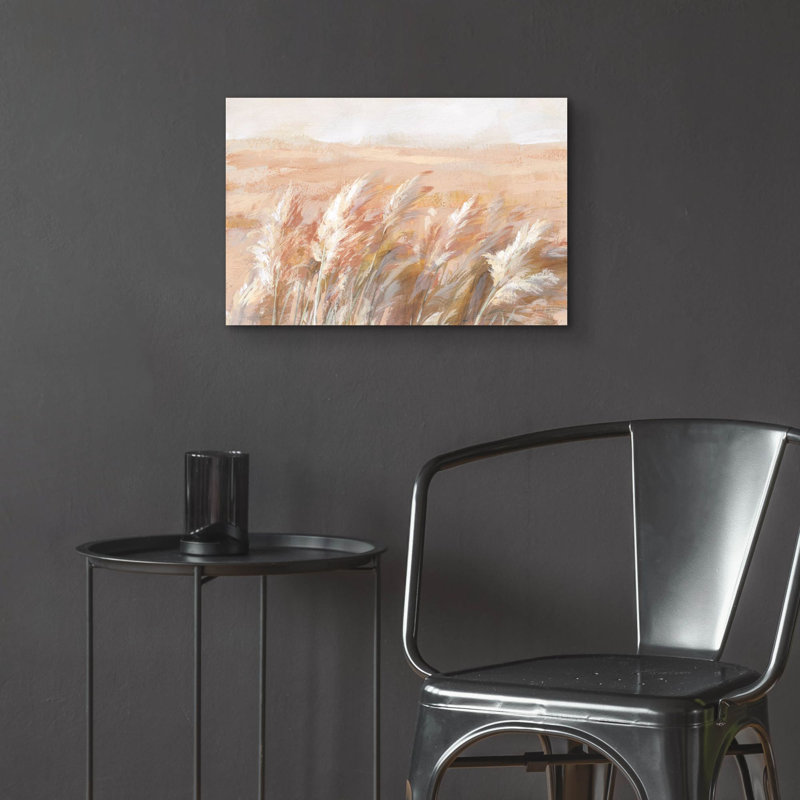 «Terracotta Prairie Grasses» par Danhui Nai, art mural en verre acrylique, H 16 po x l 24 po