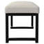 Banc rembourré capitonné Mira Vanilla Boucle