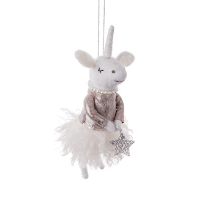 7'' Fabric Animals Shatterproof Hanging Figurine Ornament