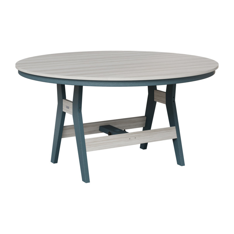 Harbor Outdoor Round Bar Table, Slate, 35.5" H x 60" W x 60" D, Seashell