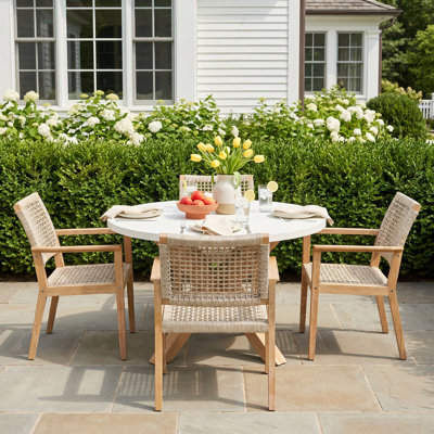 Fleur 48" Eucalyptus Patio Dining Set