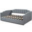 Lit de jour rembourré avec rangement, gris - Matériaux pour une utilisation à long terme Pleine grandeur dans le rangement élégant et fonctionnel-901304947