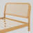 Bed With Led Light And Rattan Headboard-2076450898