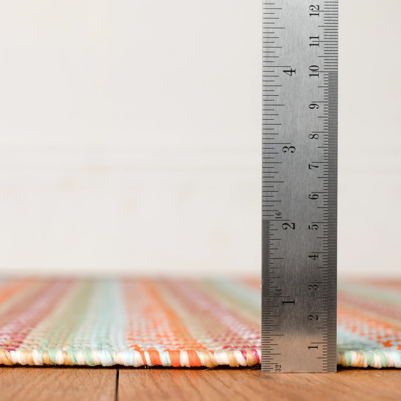 Candy Stripe Multi Handwoven Indoor/Outdoor Rug, Rectangle 2' x 3'