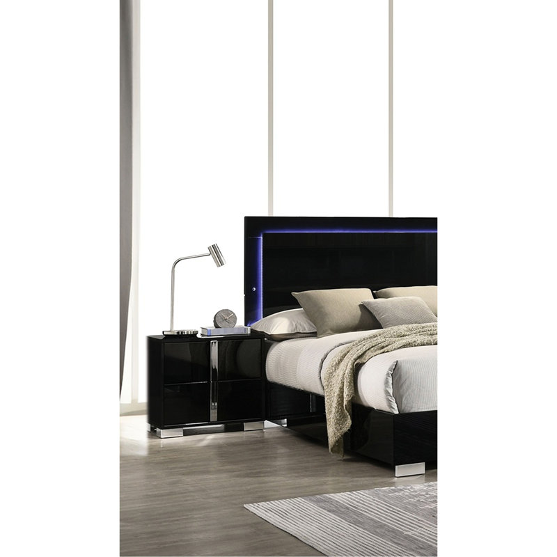 Table de chevet Anup, Noir