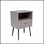 Tables de chevet de style moderne avec tiroirs de rangement et tablettes ouvertes, parfaites pour les chambres à coucher et les petits espaces, ensemble de deux