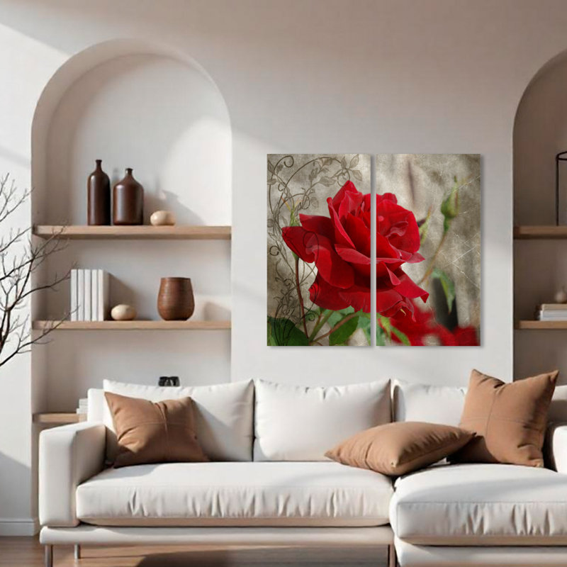" Roses Are Red II " 2 - Pieces