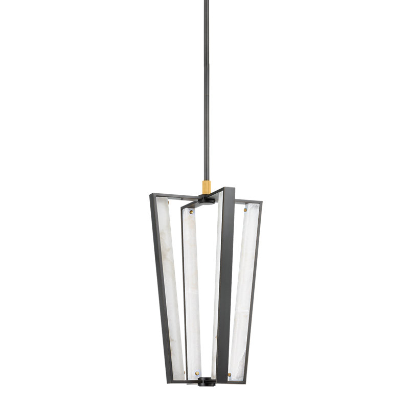 SUSPENSION EDGEMÈRE, H 27,75 po x l 16 po x P 16 po, Laiton vieilli / bronze patiné