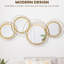 Gold Decorative Wall Art With Metal Mirrors - 3D, 42.25"X22 3D Decor For Bedroom And Living Room,