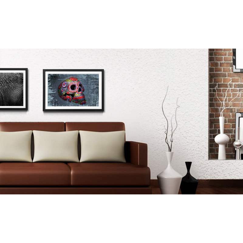 Smiling Skull - Single Picture Frame Print, 60cm H x 80cm W