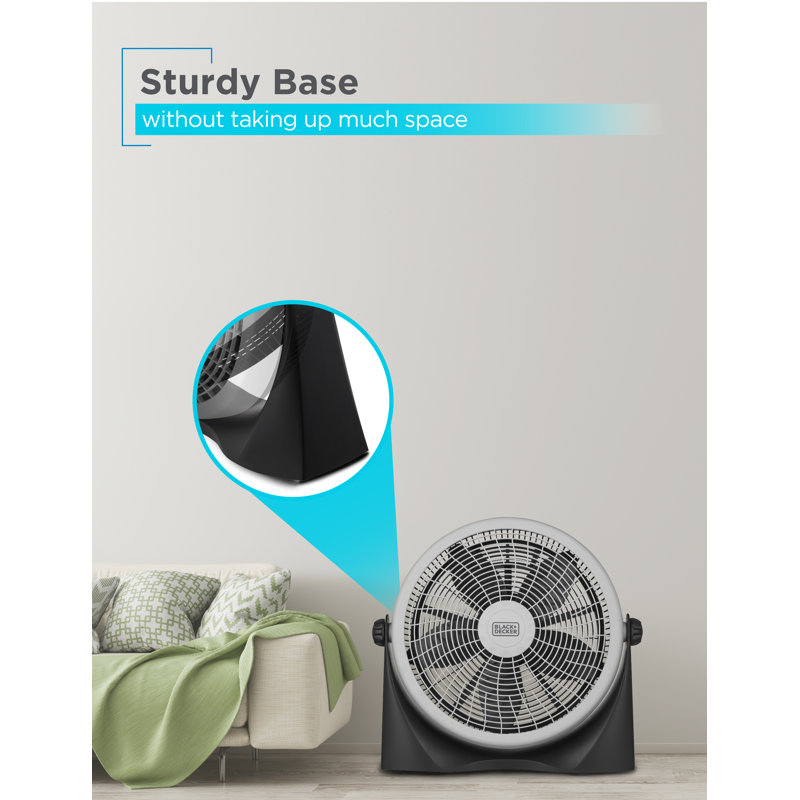 BLACK+DECKER Black+decker 16 Inch High Velocity Floor Fan, Black