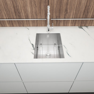 14 Inch Undermount Sink - 14"X18"X9" Undermount Stainless Steel Kitchen Sink 16 Gauge 9 Inch Deep Single Bowl Kitchen Sink Basin