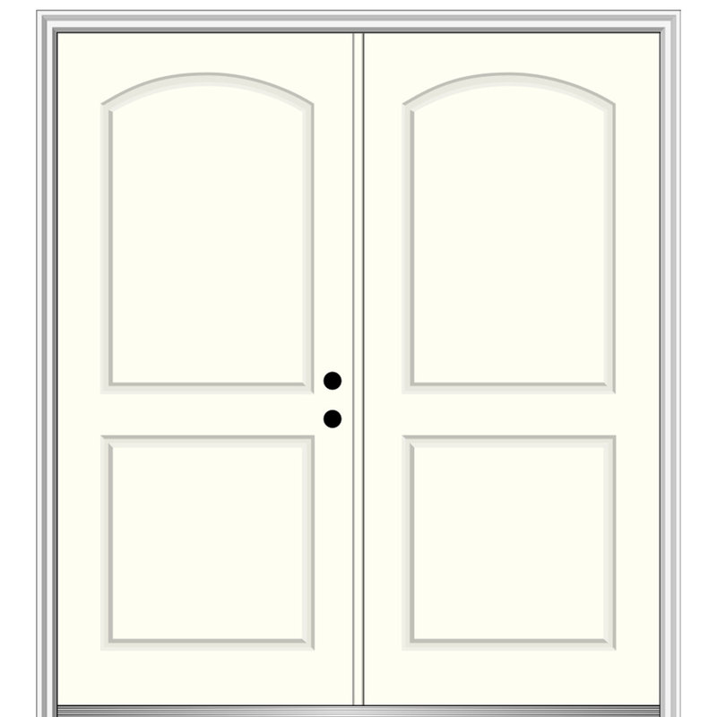 Primed Fibreglass Prehung Front Entry Doors, Left Hand/Inswing, Brown