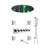 Acerra Chrome LED Ceiling Mount Thermostatic Shower Sleek Recessed Design with Adjustable Control
