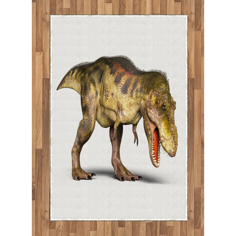 Dinosaur High Density Long Fiber Poly Threads Decorative Area Rug Carpet, Rectangle 4' x 5'8"