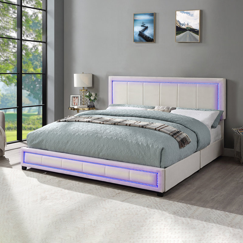 Allyse Storage Platform Bed, Black, Queen
