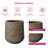 12 in. Medium Teal Patterns Concrete Tall Round Planter Pot with Drainage Holes for Indoor & Outdoor, Upgraded Interior-348574721-348574723