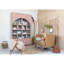 Armoire de rangement en bois avec bord festonné Jonnathon, rose antique