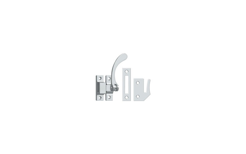 Deltana CF450U26 Window Lock, Casement Fastener, Reversible, 4-1/2" in Polished Chrome, Polished Chrome