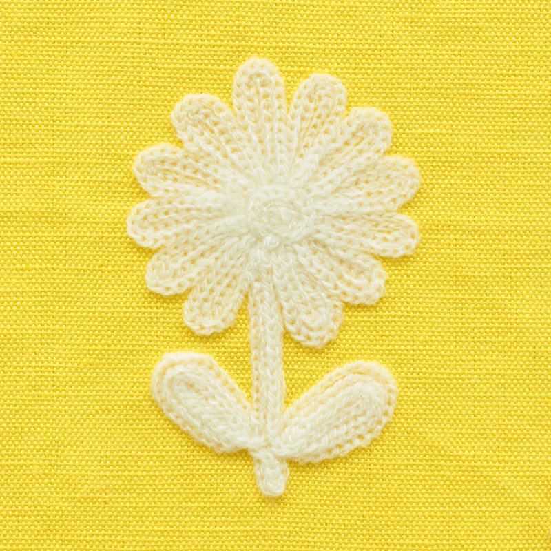 Tissu brodé Paley, Jaune