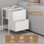 42cm W Metal Bedside Table
