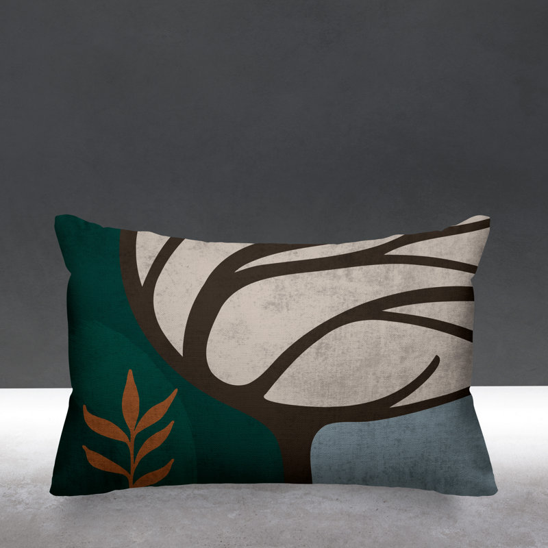 Housse de coussin d'extérieur carré Winston, 14 po x 20 po, Émeraude, Rectangle