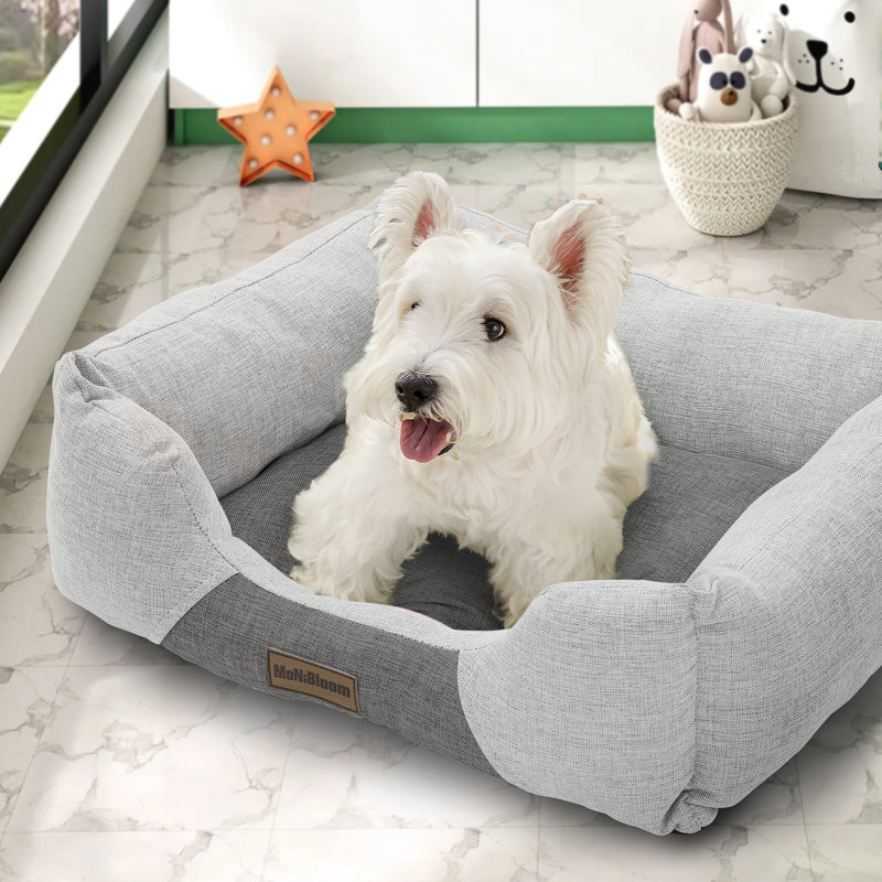 Lit pour chien Cuddler, canapé-lit pour chien avec côtés, fond antidérapant pour petits et moyens chiens, lavable à la machine