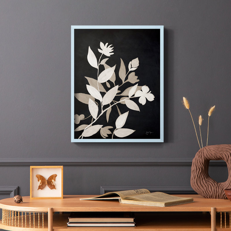 «Midnight Silhouette I», reproduction encadrée - bois massif, Bleu, H 10 po x l 8 po