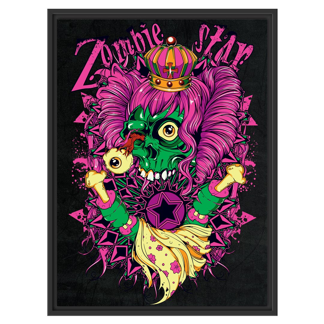 Gerahmtes Wandbild Lsd-zombie black