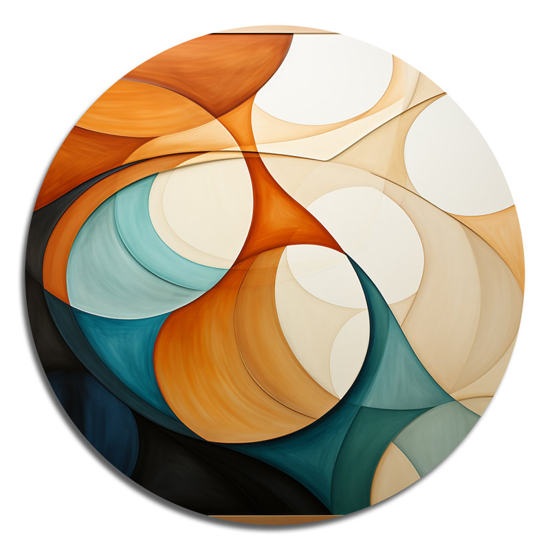 Emmett - Décoration abstraite ronde en métal, H 23 po x l 23 po