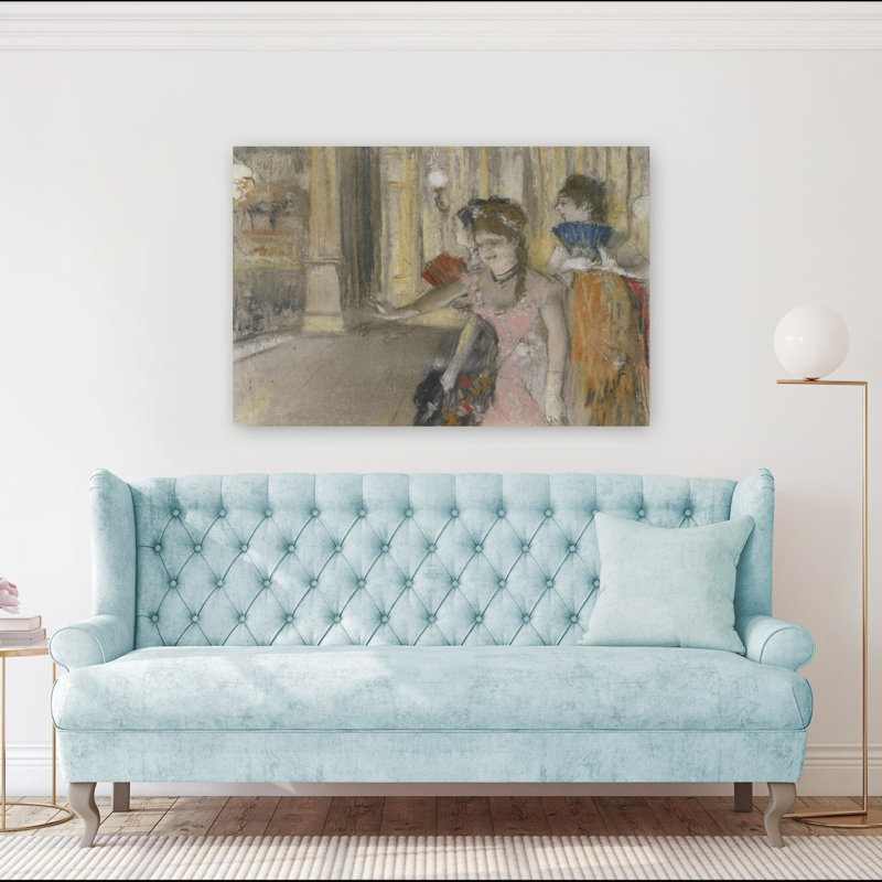 Chanteurs sur scène, 1877-1879, estampe d'art mural contemporain abstraite impressionniste, H 40 po x l 60 po