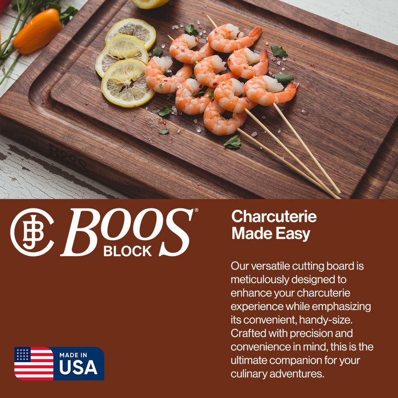 John Boos Reversible Cutting Board, 12'' x 18'', Black Walnut
