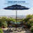 9ft 3-Tier Solar Patio Umbrella, 24 LED Lights, Crank & Tilt, 8-Rib Vent for Deck, Pool, Garden-126259380