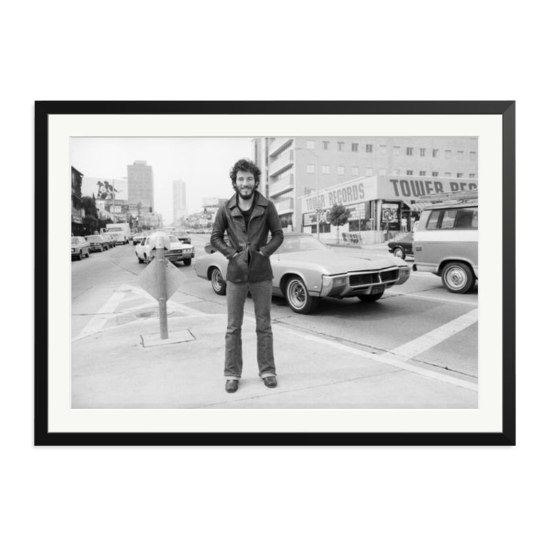 Bruce Springsteen on Sunset Strip, Black, 27" H x 38" W