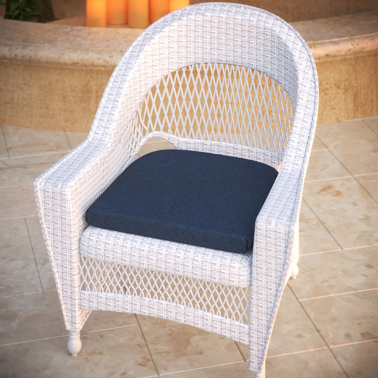 18" Sunbrella® Seat Cushion, Sunbrella® Spectrum Indigo