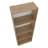 Natural Oak And White 4-Shelf Flat Bookcase With Open Storage