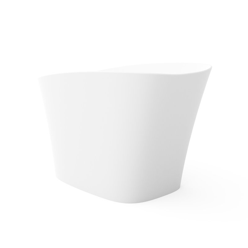 51 - Inch Solid Surface Freestanding Bathtub, Matte White, Minimalist And Stylish, For Hotel Bathrooms, Easy Installation Soaking Inch, Contemporary Comfortable, Medium To Install