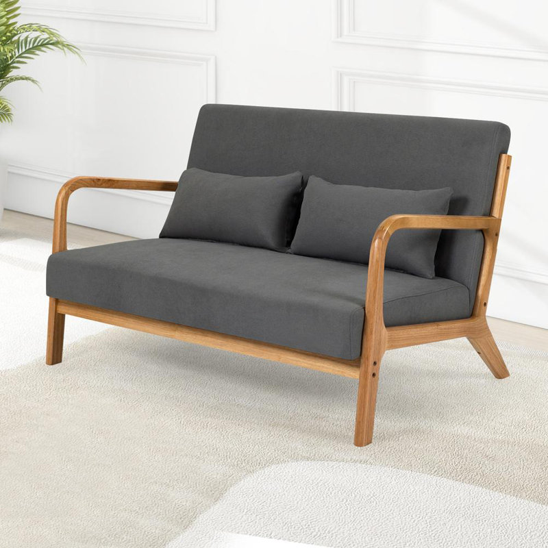 Modern Accent Sofa, Dark Gray