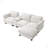 Modern Sectional Cloud Sofa With Console,USB Charging Port-1891429458