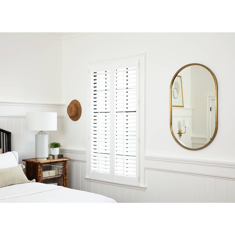 Canal Stainless Steel Wall Mirror, Natural Brass