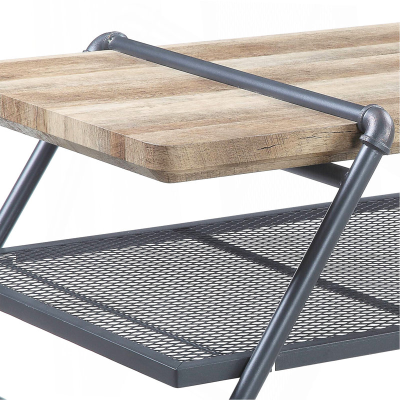 Table basse en chêne et gris sable