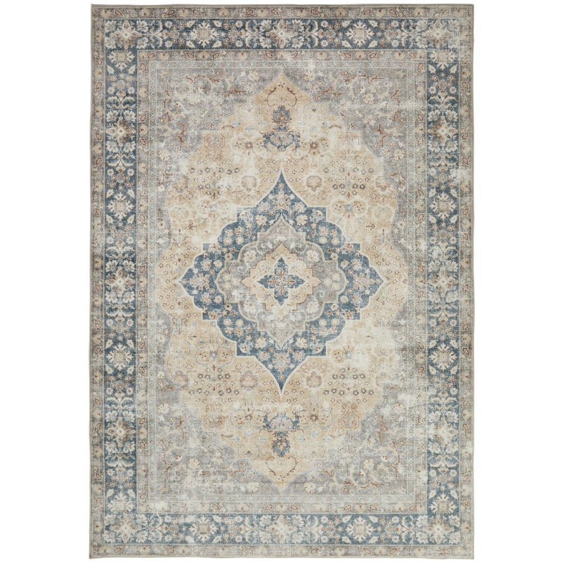 Traditional Gold Washable/Stain Guarded Area Rug , Rectangle 200 x 300 cm