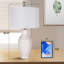 Lampe de table moderne 28 po en céramique avec lampe de table 28 po