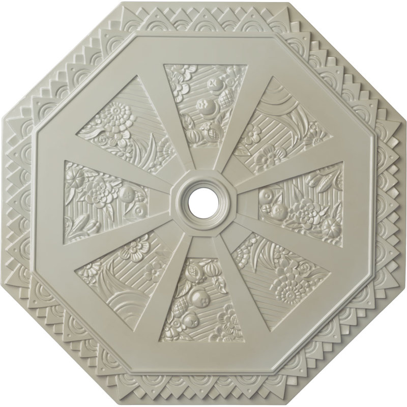 Médaillon de plafond octogonal 29 x 8 po x P 2 1/4 po x P 1 1/8 po (convient aux auvents jusqu'à 3 po), Bleu Flash